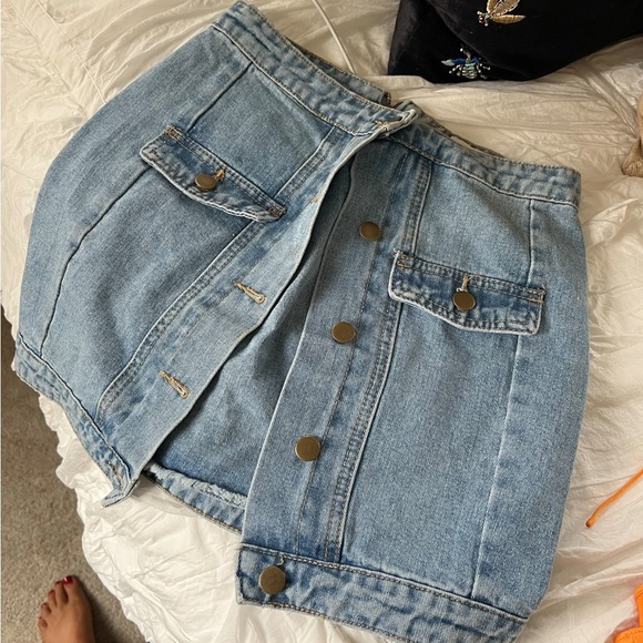 By the way Renee double layer denim skirt - Picture 4 of 5